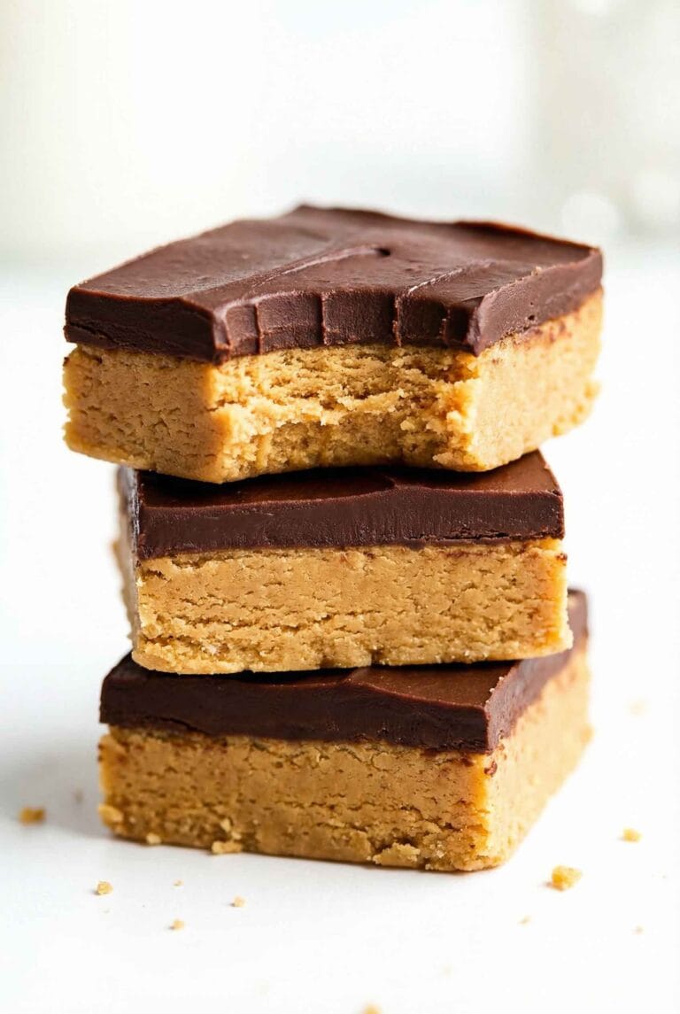 No-Bake Peanut Butter Bars (5 Ingredients, Reese’s-Style)