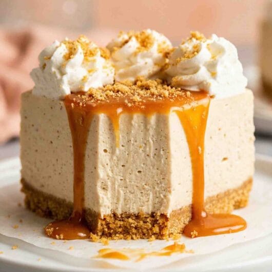 No-Bake Salted Caramel Cheesecake