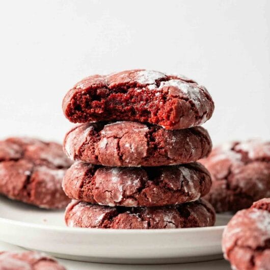 Red Velvet Crinkle Cookies