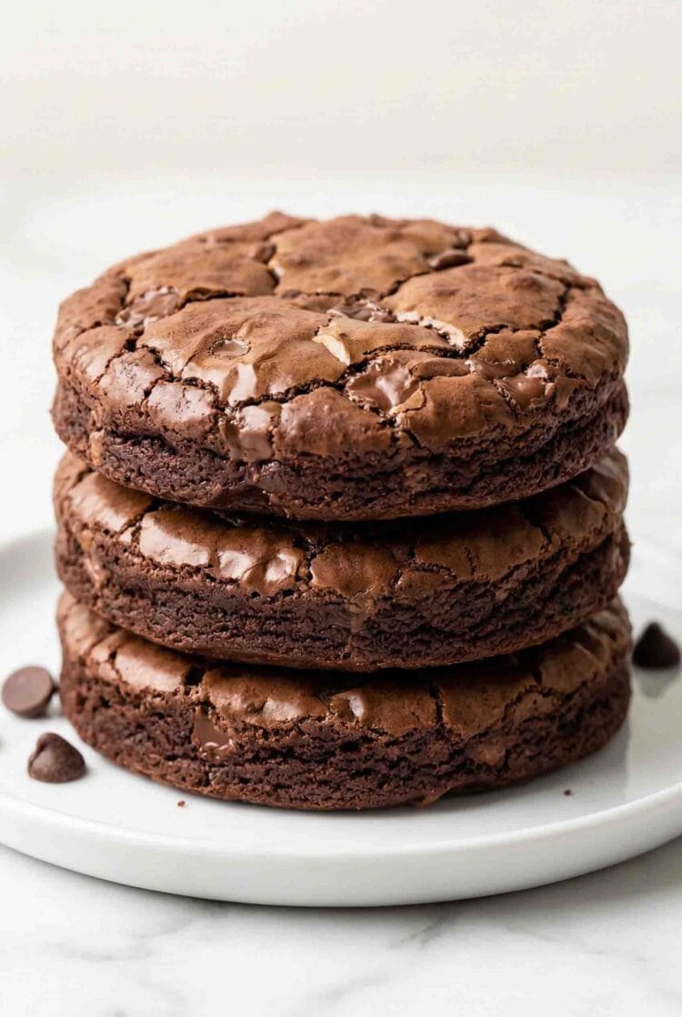 Easy Brownie Cookies (Fudgy Centers)