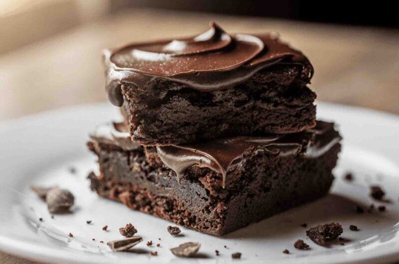 Fudgy Brownies with Chocolate Frosting