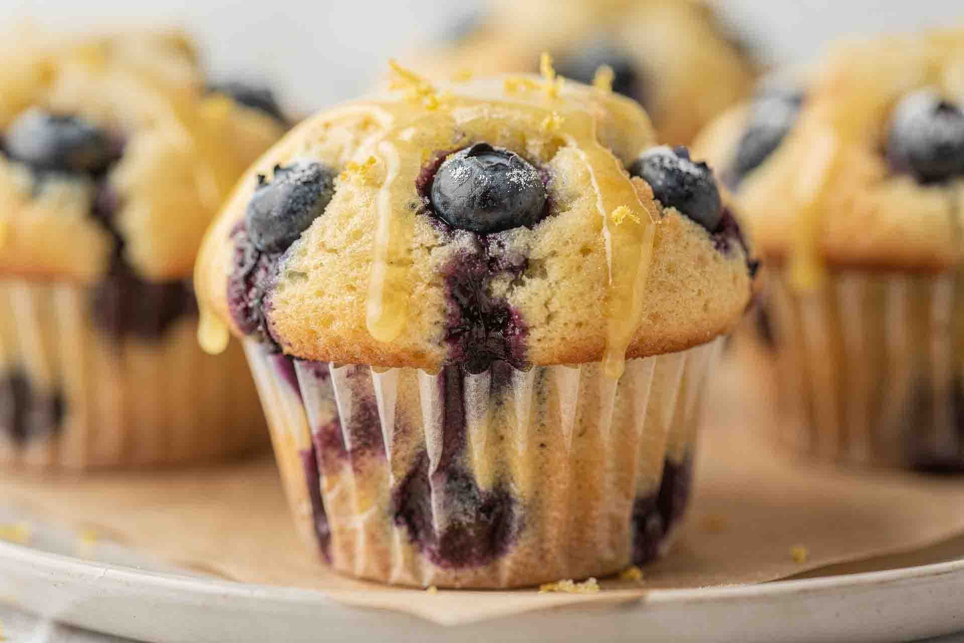 Bakery-Style Lemon Blueberry Muffins (Jumbo & Moist!)