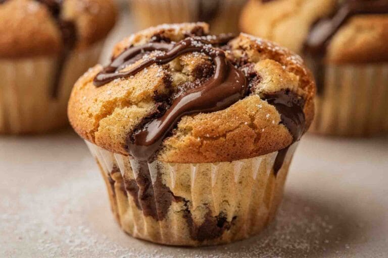 Soft Nutella Muffins (With Gooey Centers!)